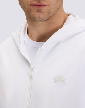 MEN'S BRUSHED COTTON HOODIE WITH FULL ZIP AND HOOD