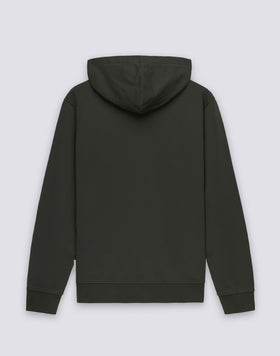 MEN'S SWEATSHIRT IN DEBRUSHED COTTON WITH FULL ZIP AND HOOD