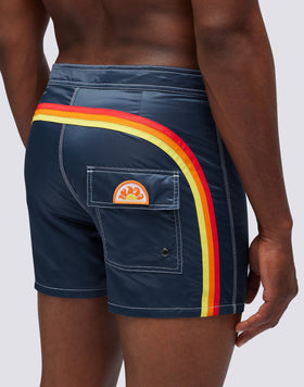 VINTAGE SATIN SHORT SWIMSHORTS WITH FIXED WAIST