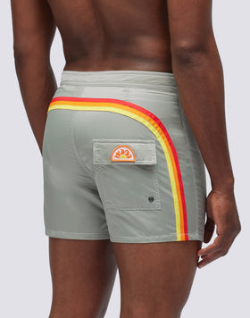 VINTAGE SATIN SHORT SWIMSHORTS WITH FIXED WAIST