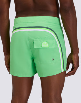 ICONIC TAFFETA FIXED WAIST SHORT SWIMSUIT