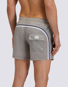 SHORT SWIMSHORTS WITH ELASTICATED WAIST AND CRINKLED