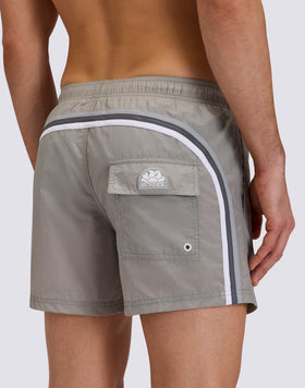 SHORT SWIMSHORTS WITH ELASTICATED WAIST AND CRINKLED