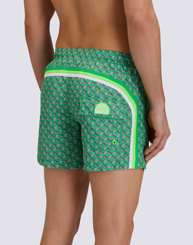 SHORT SWIMSHORTS WITH ELASTIC WAIST REPREVE® RECYCLED POLYESTER WITH FRUIT FIESTA PRINT