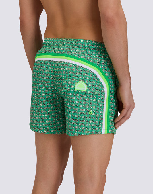 SHORT SWIMSHORTS WITH ELASTIC WAIST REPREVE® RECYCLED POLYESTER WITH FRUIT FIESTA PRINT