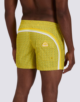 COSTUME DA BAGNO UOMO CORTO VITA ELASTICATA POLIESTERE RICICLATO REPREVE® CON STAMPA FRUIT FIESTA