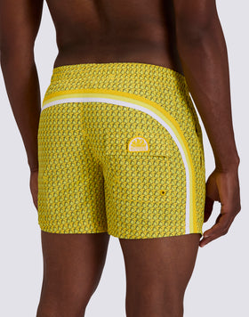 COSTUME DA BAGNO UOMO CORTO VITA ELASTICATA POLIESTERE RICICLATO REPREVE® CON STAMPA FRUIT FIESTA