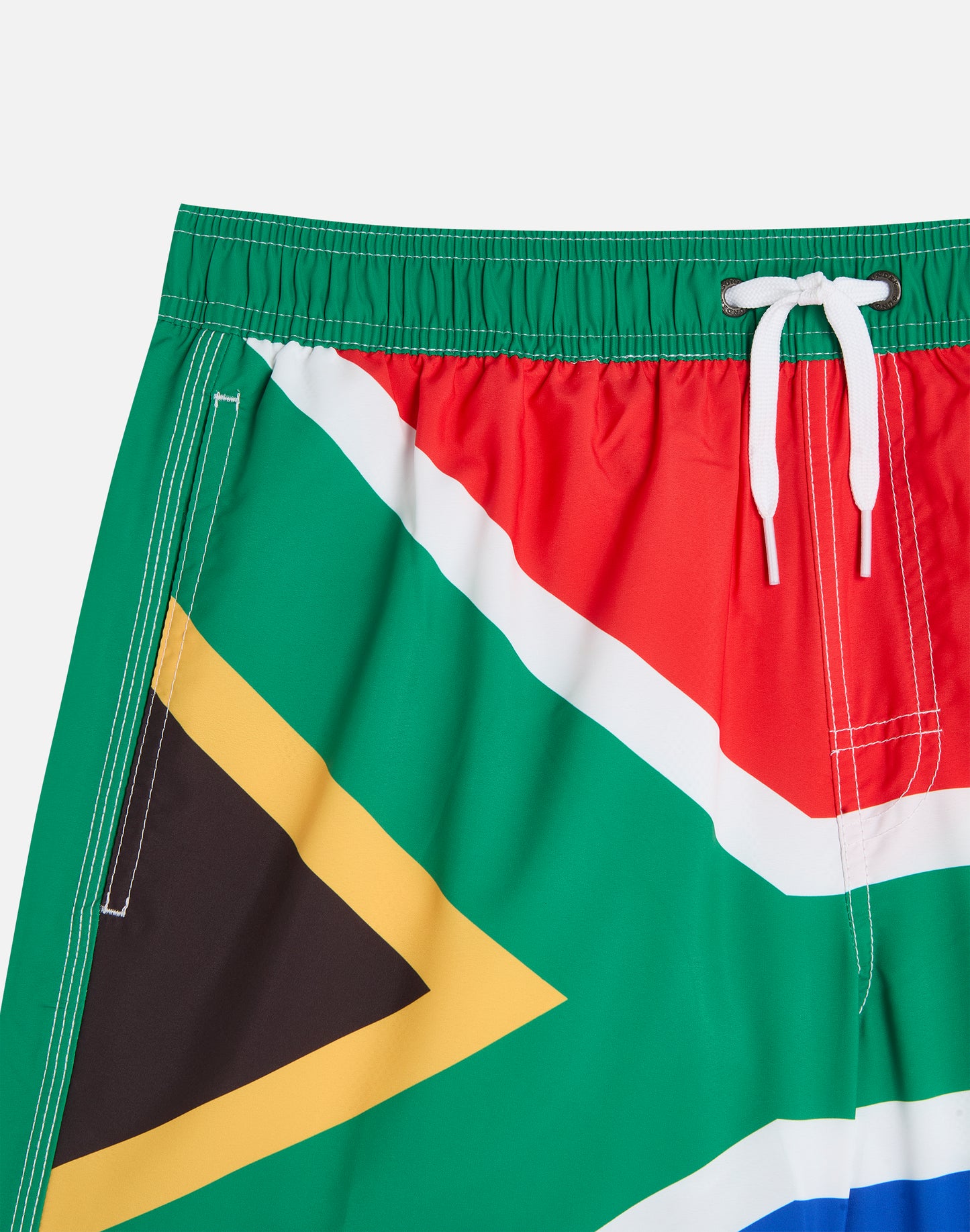 SHORT SWIM SHORTS WITH AN ELASTICATED WAISTBAND RECYCLED POLYESTER REPREVE® SOUTH AFRICA FLAG