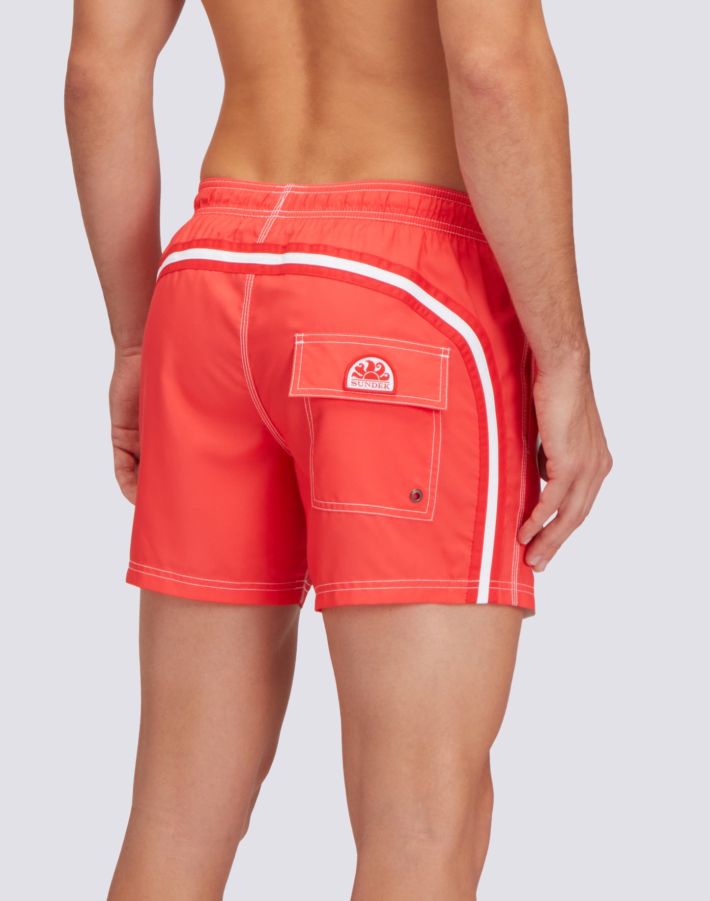 SHORT SWIM SHORTS WITH AN ELASTICATED WAISTBAND RECYCLED POLYESTER REPREVE® CANADA FLAG