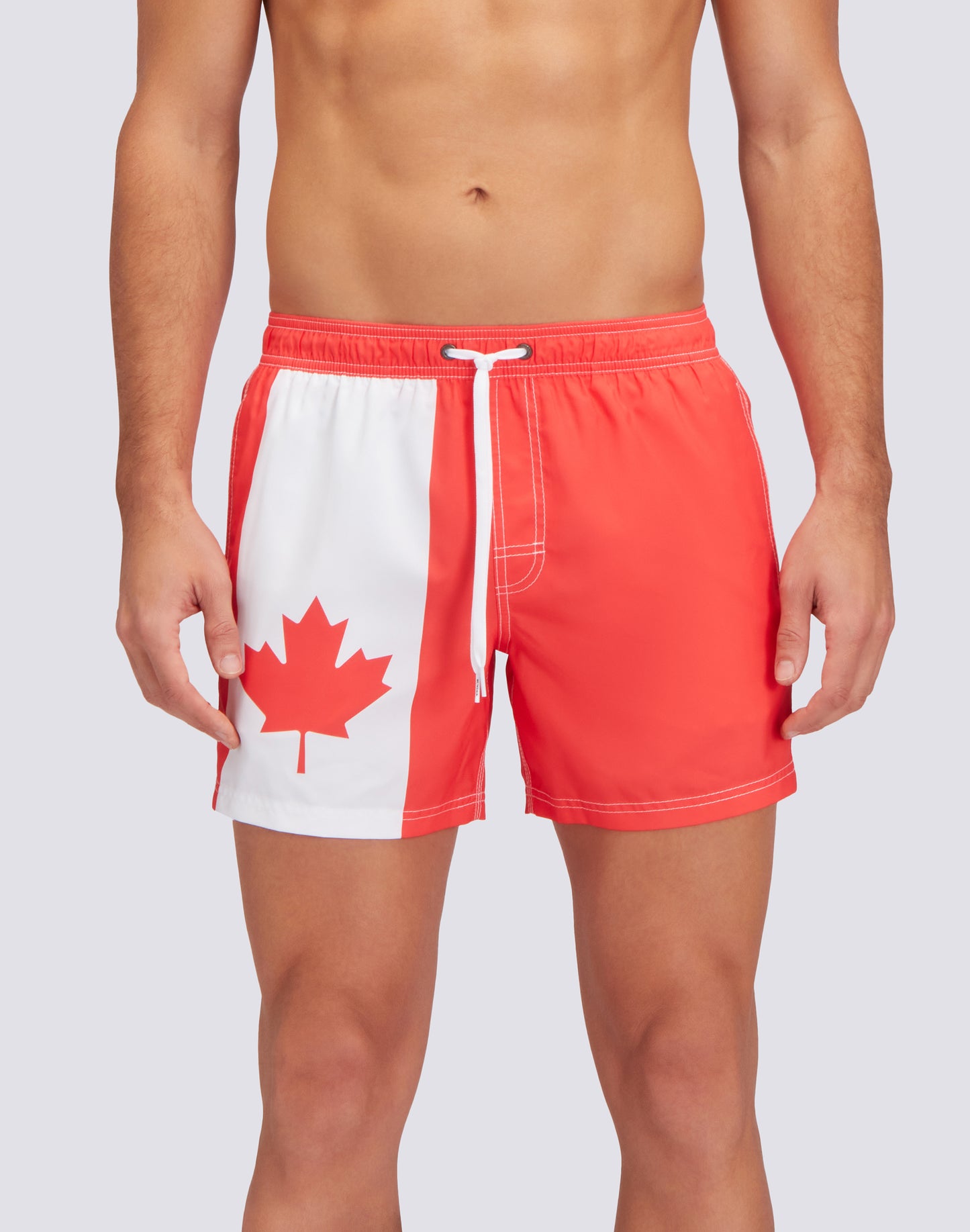 SHORT SWIM SHORTS WITH AN ELASTICATED WAISTBAND RECYCLED POLYESTER REPREVE® CANADA FLAG