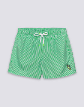 SHORT-LENGTH SWIMWEAR WITH ELASTICATED WAIST REPREVE® RECYCLED POLYESTER WITH JUICY STRIPE PRINT AND FRUIT EMBROIDERY