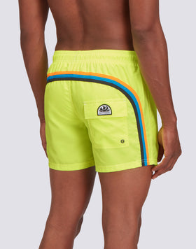 FLUO ELASTICATED WAIST RECYCLED POLYESTER REPREVE®  SWIMSHORT 