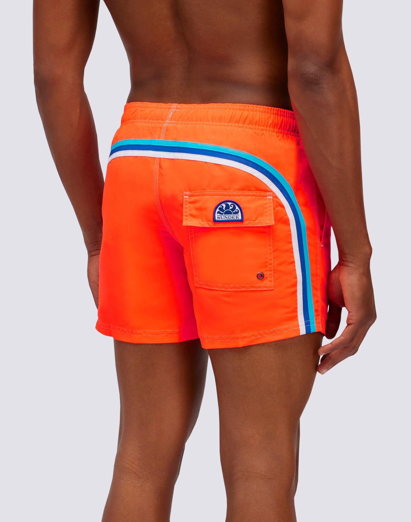 ICONIC TAFFETA STRETCH WAIST SWIM TRUNKS