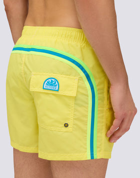 ICONIC TAFFETA SHORT SWIMSUIT WITH ELASTICATED WAIST