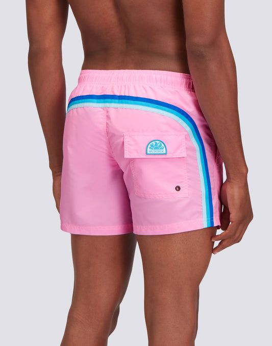 ICONIC TAFFETA SHORT SWIM SHORTS WITH AN ELASTICATED WAISTBAND