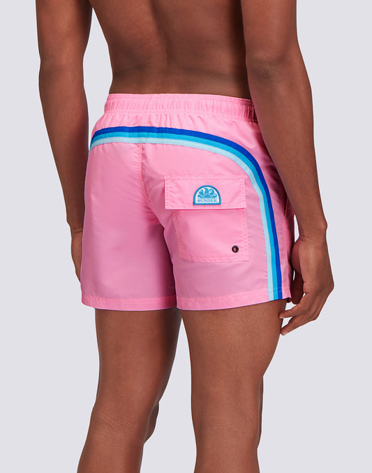 ICONIC TAFFETA SHORT SWIMSHORTS WITH ELASTIC WAIST 