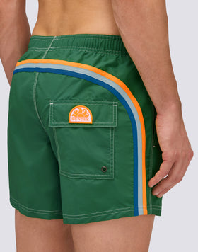 ICONIC TAFFETA MEN'S SHORT ELASTIC WAIST SWIMSHORTS