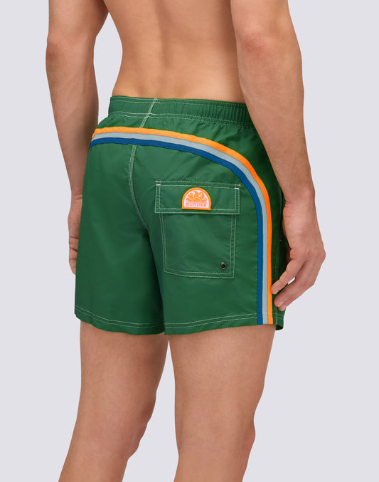 ICONIC TAFFETA MEN'S SHORT ELASTIC WAIST SWIMSHORTS