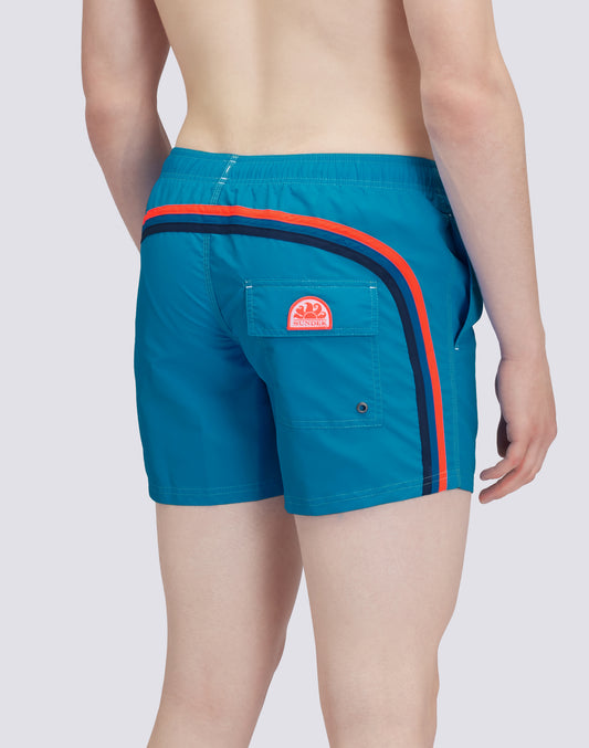 ICONIC TAFFETA SHORT SWIM SHORTS WITH AN ELASTICATED WAISTBAND