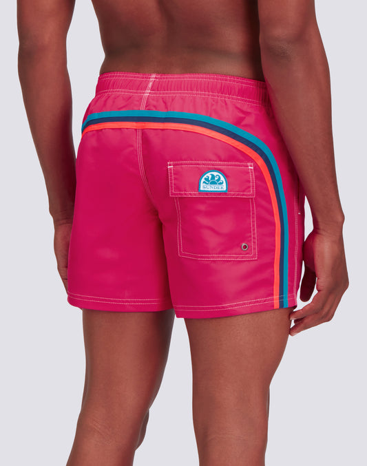 ICONIC TAFFETA SHORT SWIMSHORTS WITH ELASTIC WAIST 