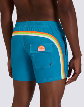 ICONIC TAFFETA SHORT SWIMSUIT WITH ELASTICATED WAIST