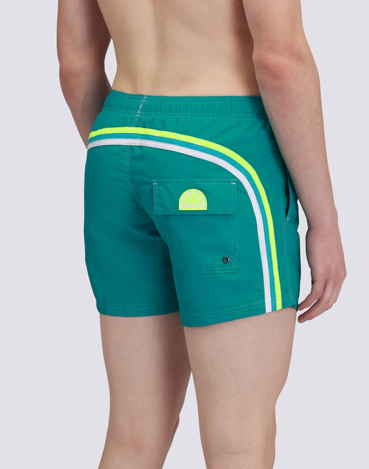 ICONIC TAFFETA SHORT SWIM SHORTS WITH AN ELASTICATED WAISTBAND