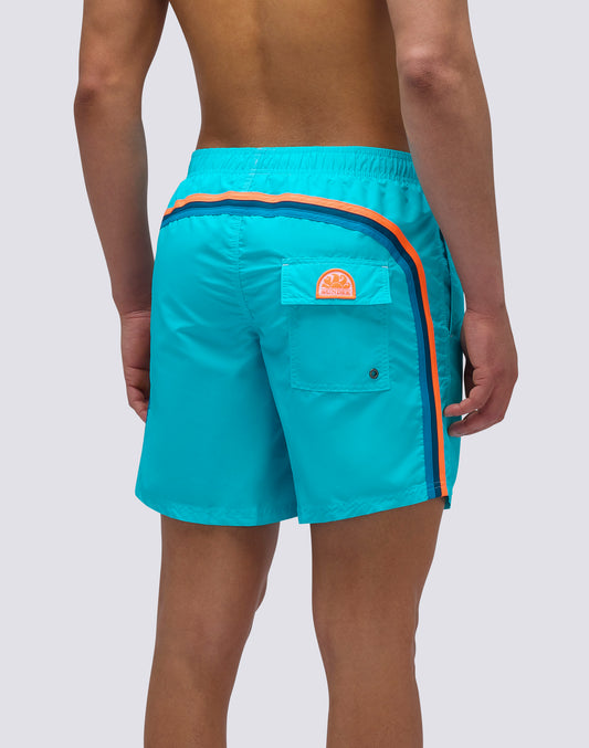 ICONIC TAFFETA MID-LENGTH ELASTIC WAIST SWIMSUIT