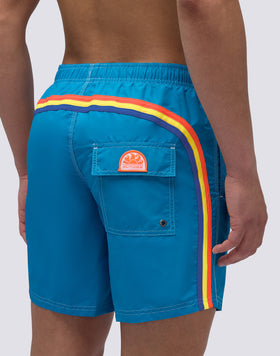 ICONIC TAFFETA MID-LENGTH SWIM SHORTS WITH AN ELASTICATED WAISTBAND