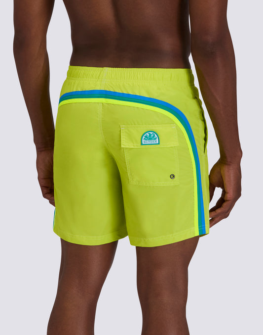 ICONIC TAFFETA MID-LENGTH SWIMSHORTS WITH ELASTICATED WAIST