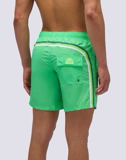 ICONIC TAFFETA MID-LENGTH ELASTIC WAIST SWIMSUIT