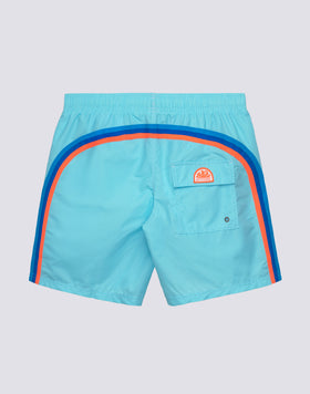 ICONIC TAFFETA MEN'S MID-LENGTH ELASTIC WAIST SWIMSHORTS