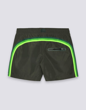 MEMORY STRETCH WAIST SWIM TRUNKS