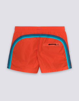 MEMORY STRETCH WAIST SWIM TRUNKS