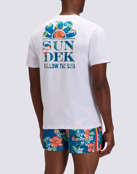 MEN'S T-SHIRT WITH BLISS PRINT SUNDEK FOLLOW THE SUN