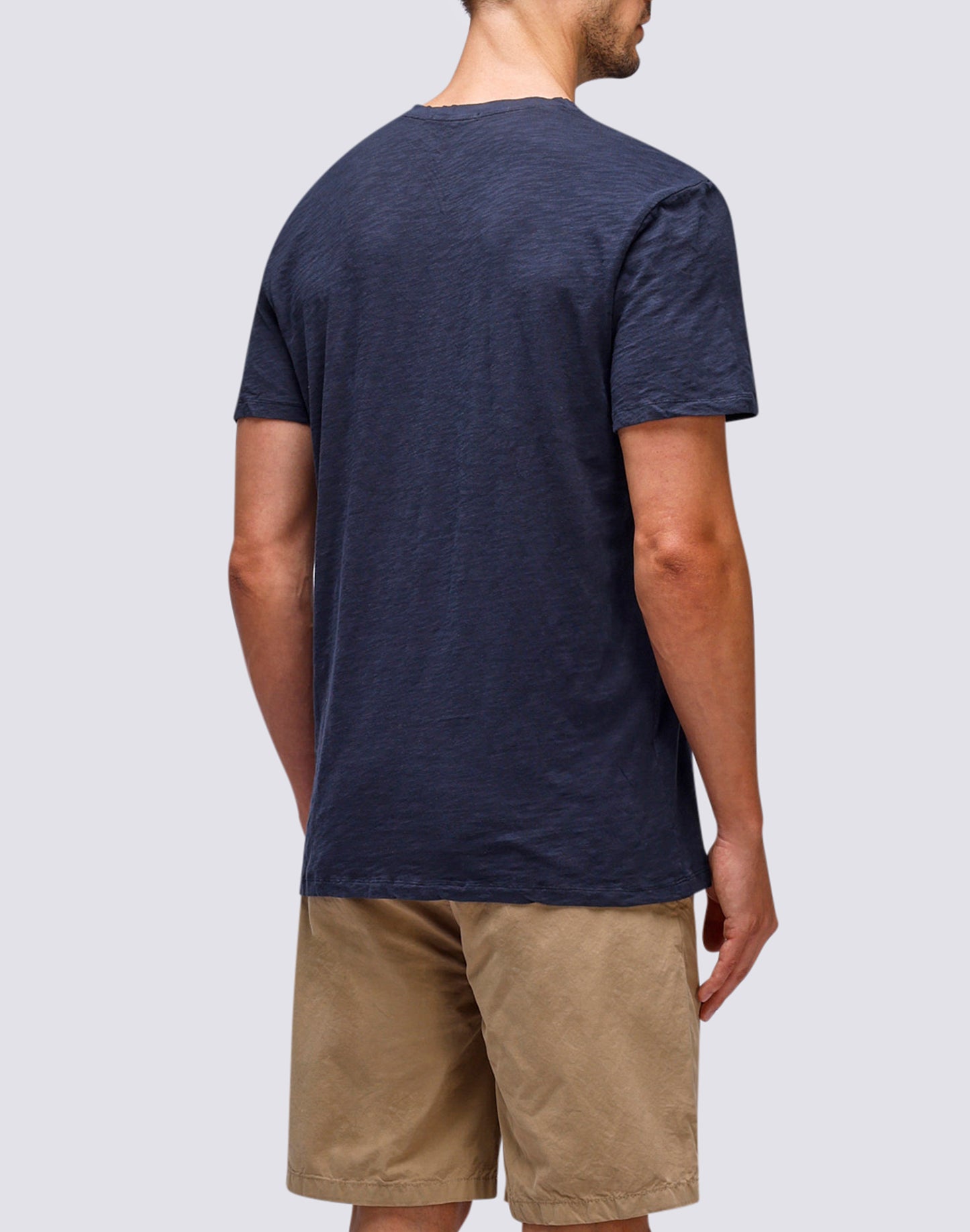 GARMENT DYED T-SHIRT WITH V-NECK