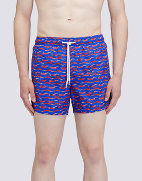 RECYCLED POLY SHORT SWIMSHORTS WITH ELASTIC WAIST CHILINO PRINT