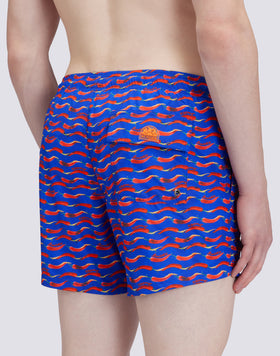 RECYCLED POLY SHORT SWIMSHORTS WITH ELASTIC WAIST CHILINO PRINT