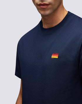 T-SHIRT WITH TRICOLOUR EMBROIDERY