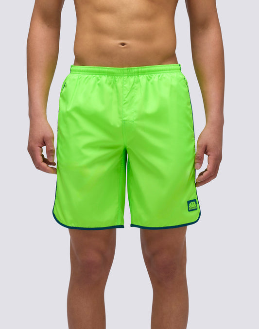 LIGHT POLY LONG SWIM SHORTS WITH AN ELASTICATED WAISTBAND