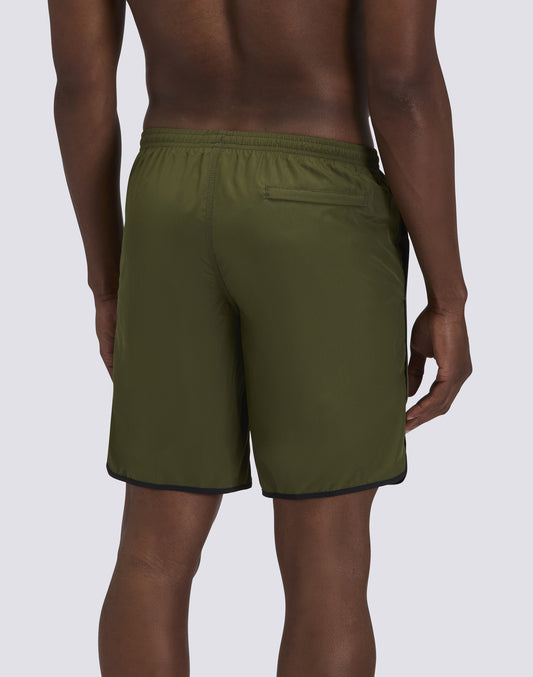 LONG SWIM SHORTS WITH AN ELASTICATED WAISTBAND