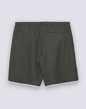 MEN'S LONG SWIMSUIT WITH ELASTIC WAIST AND ROUND SIDE SPLITS