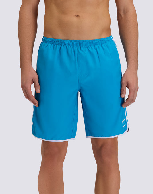 MEN'S LONG SWIMSHORTS WITH ELASTIC WAIST AND ROUND SIDE SPLITS