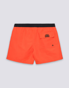 ICONIC TAFFETA SHORT SWIMSHORTS WITH ELASTIC WAIST AND CONTRAST PIPING