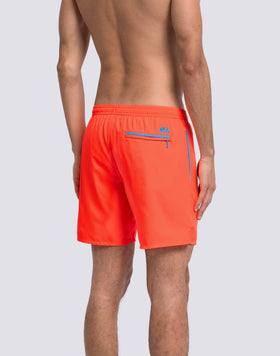 COSTUME DA BAGNO UOMO LUNGO VITA ELASTICATA CON PIPING IN POLIESTERE RICICLATO REPREVE®