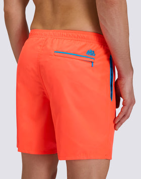 LONG SWIMWEAR WITH ELASTICATED WAIST AND REPREVE® RECYCLED POLYESTER PIPING