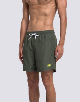 MEN'S MID-LENGTH SWIMSUIT WITH GRADIENT LOGO PRINT
