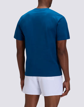 MEN'S CREW NECK T-SHIRT WITH TIDAL SURFER PRINT