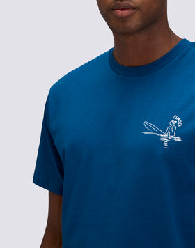 MEN'S CREW NECK T-SHIRT WITH TIDAL SURFER PRINT