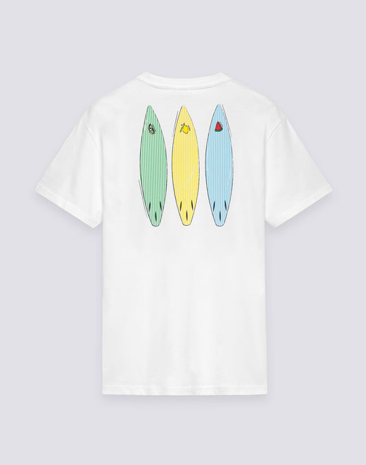 MEN'S CREW NECK T-SHIRT WITH TIDAL SURFER PRINT
