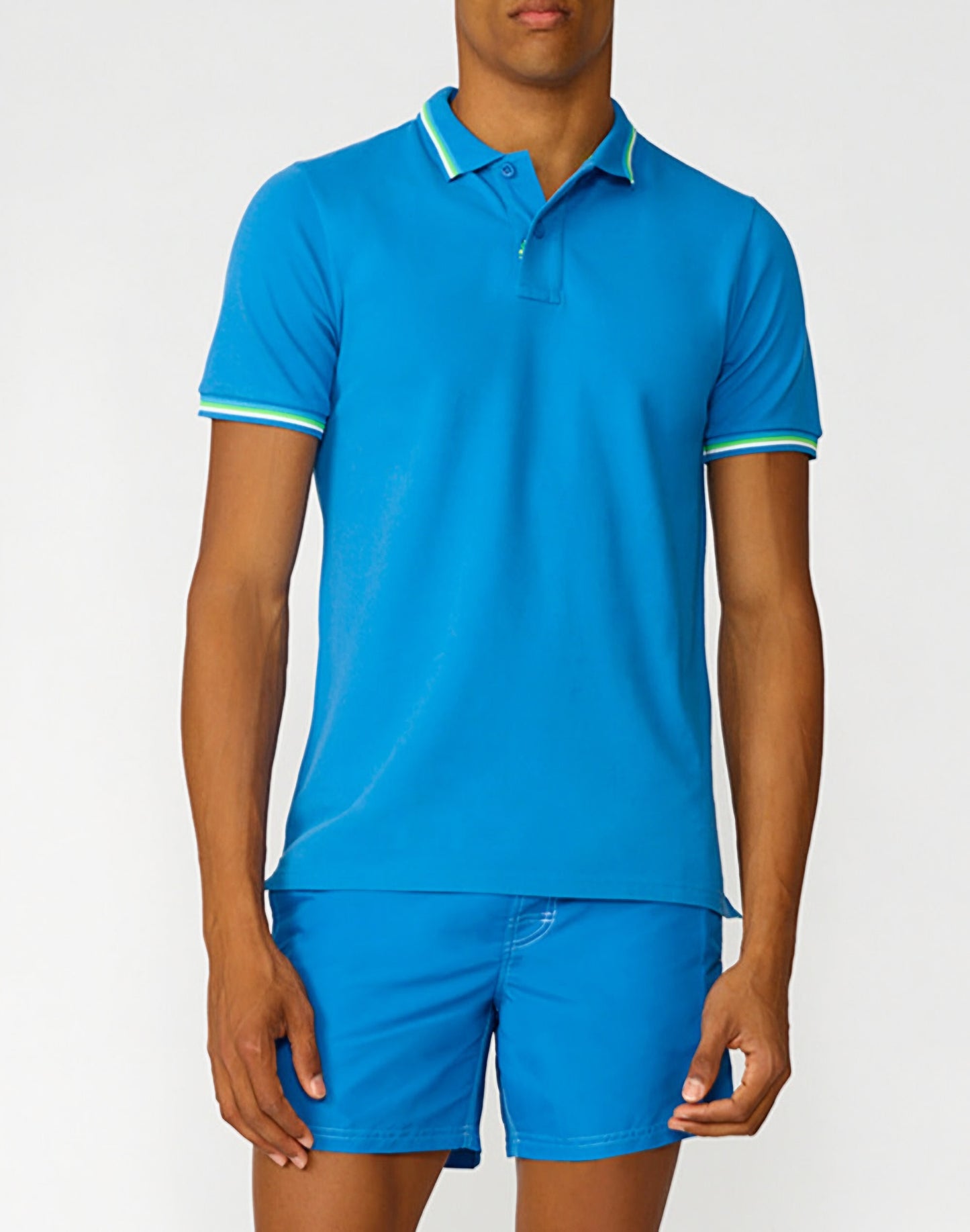 BRICE COTTON PIQUÉ POLO SHIRT WITH TRICOLOUR DETAILS